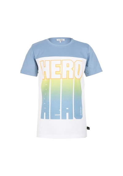Brz Kids Kontrast Renkli Baskılı Erkek Çocuk Kısa Kollu T-Shirt Ekru