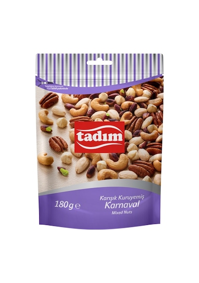 Tadım Karışık Kuruyemiş 180 G Karnaval - Doğal Lezzet Karışımı 8'li Avantaj Paketi - 8 Adet Tarı