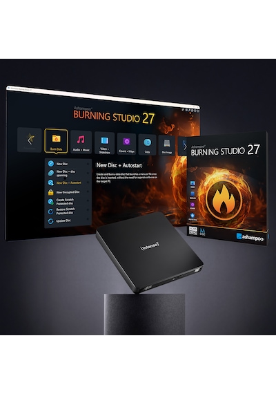 Intenso 5401400 External Cd/dvd Wrıter Eod 400d Usb 3.2 Gen 1x1