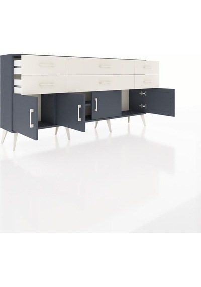 Arges Konsol 2 Raflı 6 Çekmeceli 4 Kapaklı 176x30x83 Antrasit-antrasit/aytaşı Antrasit/aytaşı Arges Konsol 2 Raflı 6 Çekmeceli 4 Kapaklı 176x30x83 Antrasit-antrasit/aytaşı Antrasit/aytaşı