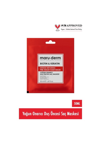 Maru.derm Duş Öncesi Saç Maskesi - Biotin & Keratin Yoğun Onarıcı Duş Öncesi Saç Maskesi 50 Ml Maru.derm Duş Öncesi Saç Maskesi - Biotin & Keratin Yoğun Onarıcı Duş Öncesi Saç Maskesi 50 Ml