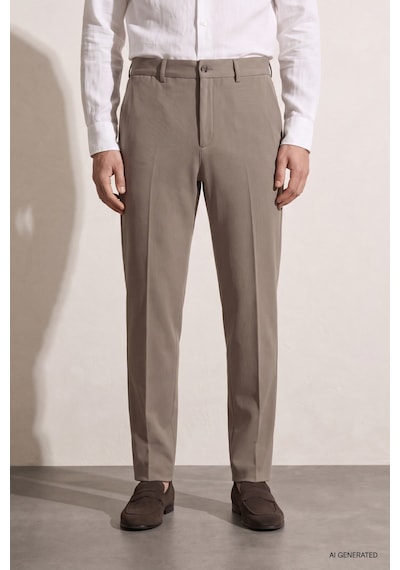 Twn Relaxed Fit Pilesiz Bej Çizgili Jogger Pantolon 7ec03ım07347m