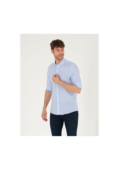 Pierre Cardin Slim Fit Uzun Kollu Gömlek 50268183-vr003 Çok Renkli