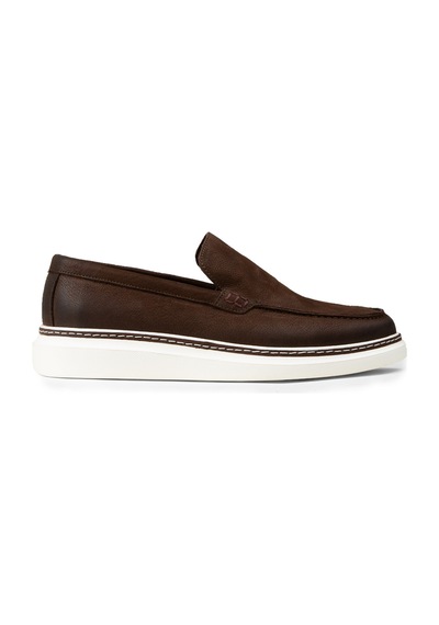 Deery Erkek Hakiki Nubuk Kahverengi Loafer Ayakkabı - Ek111mkhvc01 Kahverengi