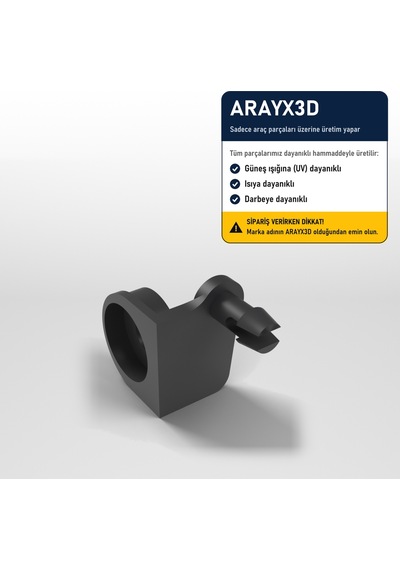 Arayx3d Toyota Corolla 2003-2008 Uyumlu Orta Konsol Kolçak Menteşe Ayağı 2li Set Siyah
