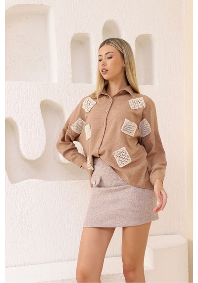 Verymoda Kaşe Mini Etek F1352 Taş