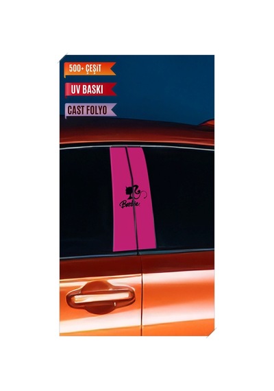 Araç Kapı Direk Kaplama Folyosu Barbie Desenli Sağ Sol Takım 2 Adet - 22x50 Cm Görsel - 785710930