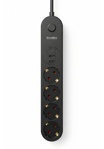 Showmax Sh-4625 Termal Akım Korumalı Çoklu Priz 2 Usb + 1 Type-c Çıkışlı 1.5 M