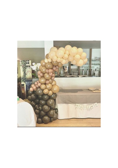 Kahverengi Karamel ve Sütlü Kahve Balon Zinciri 100 Adet Mix