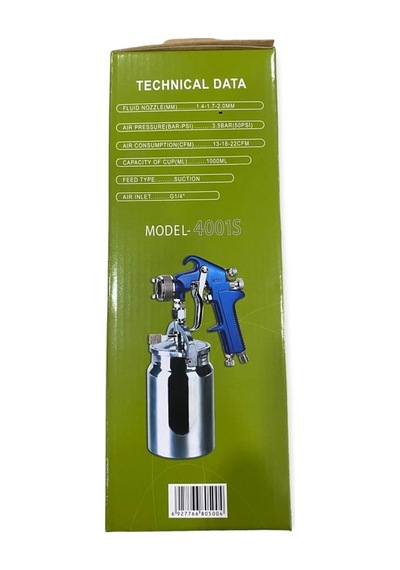 Ağır Hizmet Endüstriyel Hvlp Hava Püskürtmeli Alttan Depolu Boya Tabancası 1.7mm 1000ml