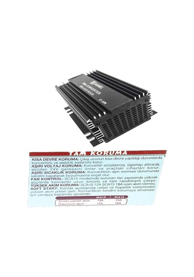 Sanel Konvertör 10 Amper 24v 12v Voltaj Düşürücü Sca10