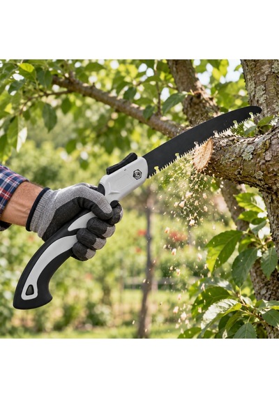 Tr Katlanabilir Budama Testeresi, 25 Cm Bıçaklı Kamp Testeresi, Kilitli Ergonomik Saplı El Testeresi, Ağaç Dal Odu