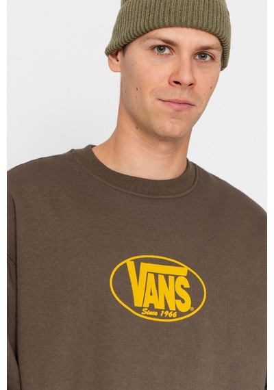 Vans Classic Oval Crew Erkek Sweatshirt Kahverengi