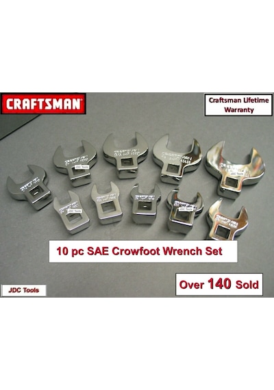 Usa Craftsman 3-8" Karga Ayağı Anahtar Takımı İnç Set 10 Parça