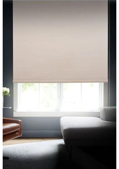 Krem Blackout Karartma Stor Perde Krem