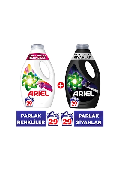 Ariel Canlı Parlak Renkliler ve Siyahlar Sıvı Çamaşır Deterjanı 58 Yıkama