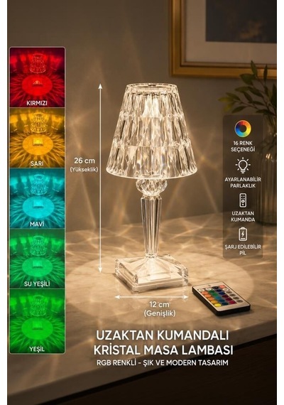 Premium Parti Süsleme Ev Dekorasyonu Balkon Işığı Abajur Kristal Elmas Masa Lambası Lw4