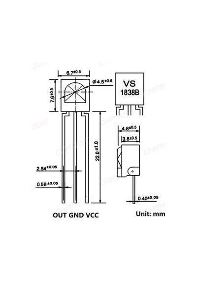 Vs1838b 38khz Ir Alıcı Sensör Evrensel Kızıl Ötesi Kumanda Televizyon Uydu Alıcı Klima Receiver 1838