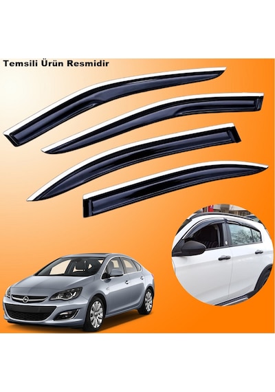 Opel Astra J Mügen Cam Rüzgarlığı Abs Krom Nikelajlı Cam Rüzgarlığı Sedan 2012-2021 Arası 4 Lü Set