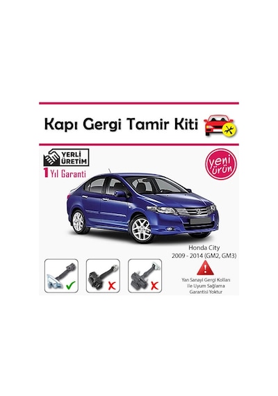 Barrer Honda City Kapı Gergi (Limitör) Tamir Kiti (2 Kapı Set) 2009-2014