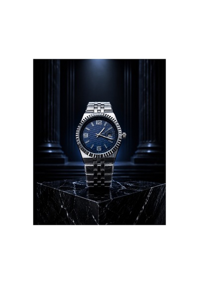 Datejust Çelik Erkek Kol Saati Takvimli Babalar Serisine Özel Lacivert-gümüş - 884416004 Gümüş