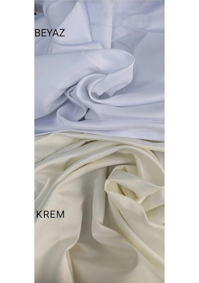 Cheap's Home Beyaz Saten Güneşlik Perde Beyaz