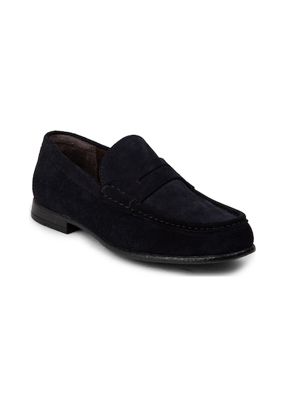 Deery Hakiki Süet Lacivert Erkek Loafer Ayakkabı - 01510mlcvc06 Lacivert