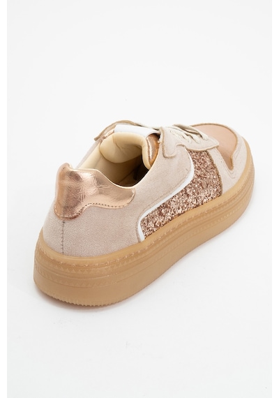 Luvishoes Luvi Shoes Felipe Bej Cam Kırığı Kadın Spor Ayakkabı Bej