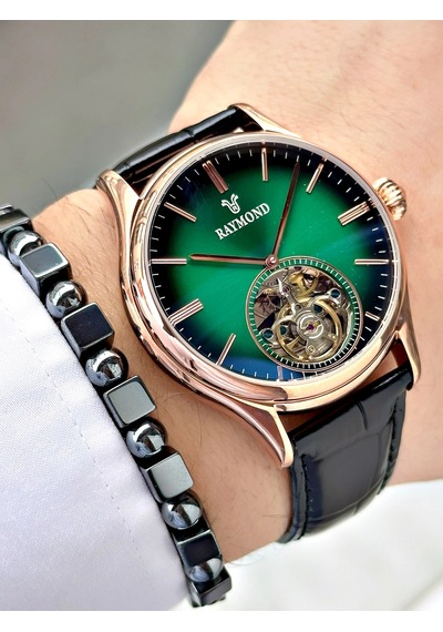 Raymond Diplomat Klips Otomatik Mekanizma Erkek Kol Saati Rose Gold