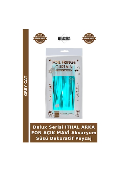 Delux Serisi İthal Arka Fon Açık Mavi Akvaryum Süsü Dekoratif Peyzaj
