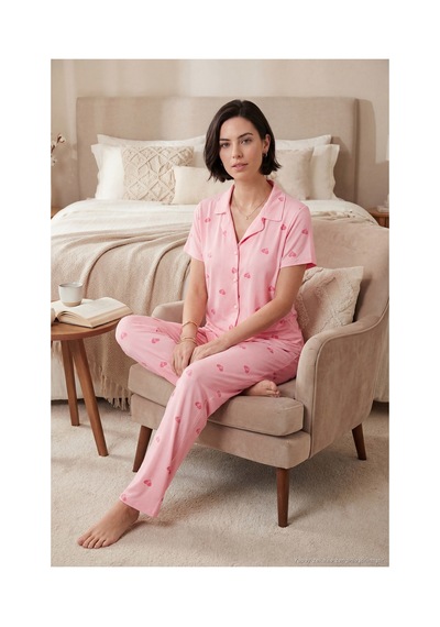 Lela Bayan Pijama Takımı 65750101y Açık Pembe