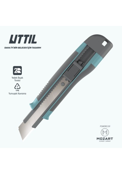 UTTIL Nmuk09 1+1 Yedekli Geliştirilmiş Ergonomi 18mm Maket Bıçağı