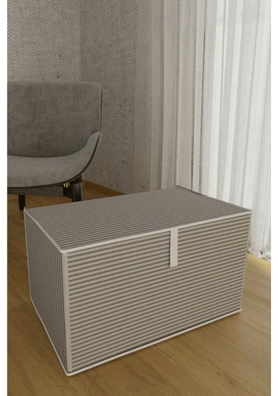 Çok Amaçlı Düzenleyici Kutu Organizer Cırt Cırtlı Hurç Mega Boy 30cm X 40cm X 60cm 1 Adet 6272 Açık Gri