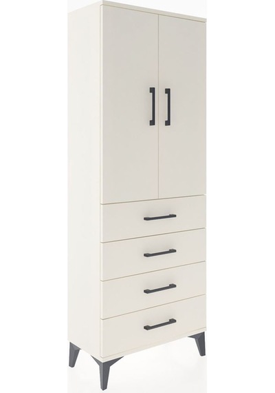Arges Dolap 3 Raflı 4 Çekmeceli 2 Kapaklı 60x30x163 Aytaşı-aytaşı Aytası