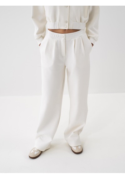 Xint Ekru Pamuk Dokulu Oversize Sweat Pantolon 470462