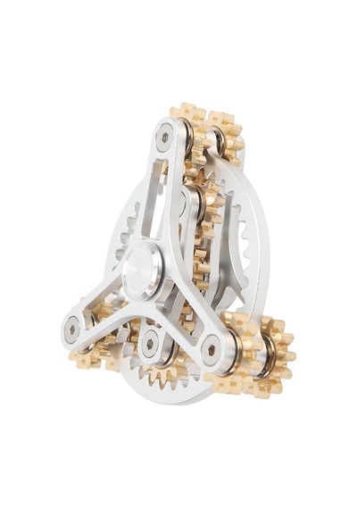 Edc & Yeni Nesil Stres Çarkı 9 Dişli Metal Gear Linkage Fidget Spinner Hassas Mekanik Gyro, Cnc Metal Gövde