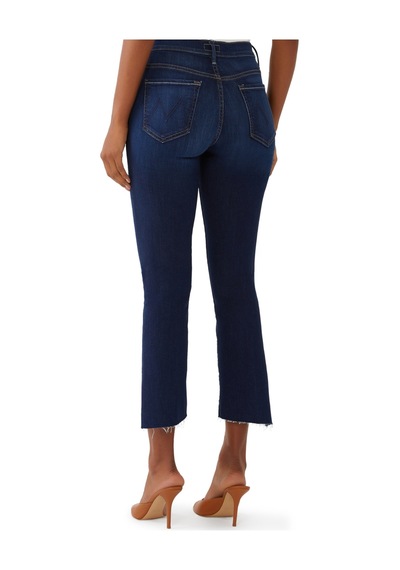 Mother Denim Yüksek Bel Kesik Paça Kot Pantolon Koyu Mavi