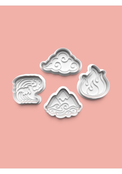 Asya Tarzı Semboller Kurabiye Kalıbı Ve Şeker Hamuru Kalıbı 4'lü Set
