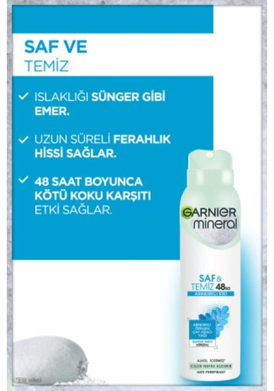 Mineral Saf&temiz Sprey Deodorant 3'lü Set