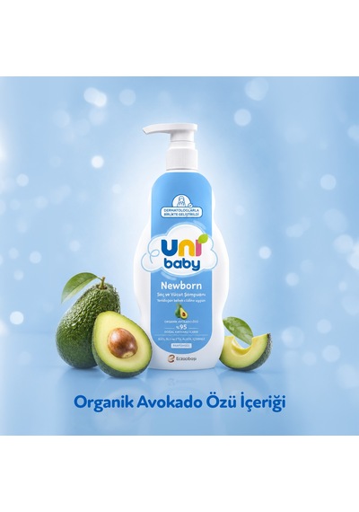 Uni Baby Newborn Yenidoğan Saç ve Vücut Şampuanı 500 Ml 3'lü