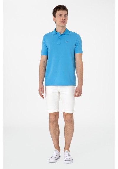 U.S. Polo Assn. Erkek Regular Fit Polo Yaka Turkuaz Basic Tişört 50306007-VR093