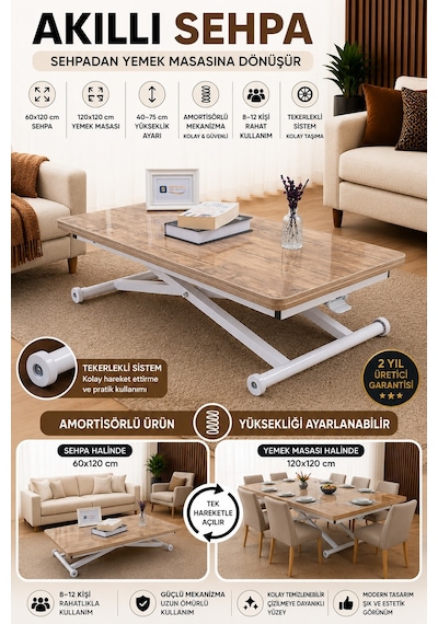 Sehpam Akıllı Home Üst Tabla Mdf Antiklayt Oval Köşe Alt Beyaz Antiklayt Sehpam Akıllı Home Üst Tabla Mdf Antiklayt Oval Köşe Alt Beyaz Antiklayt