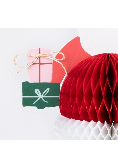 Meri Meri - Honeycomb Santa Tebrik Kartı