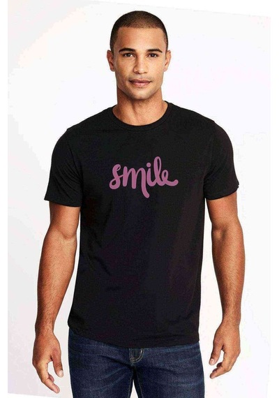 Smile Euclidean Microsoft Word Baskılı Siyah Erkek Tshirt