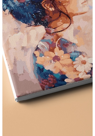 Webstyle Sayılarla Boyama Seti Kasnaklı Panter Ve Kadın 50 X 65 Cm