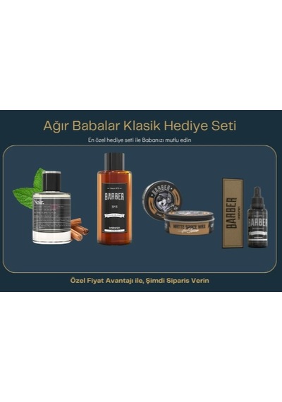 Noir Klasik Barber Erkek Parfüm Seti