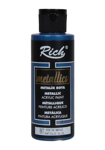 Rich Metalik Akrilik Boya Antik Mavi 120Ml