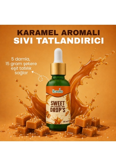 Fibrelle Karamel Aromalı Sıvı Tatlandırıcı - 30ml