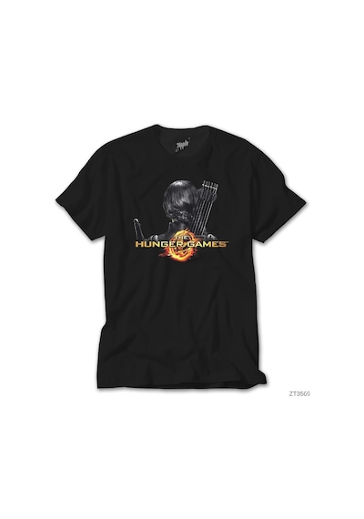 The Hunger Games Mockingjay Siyah Tişört Siyah