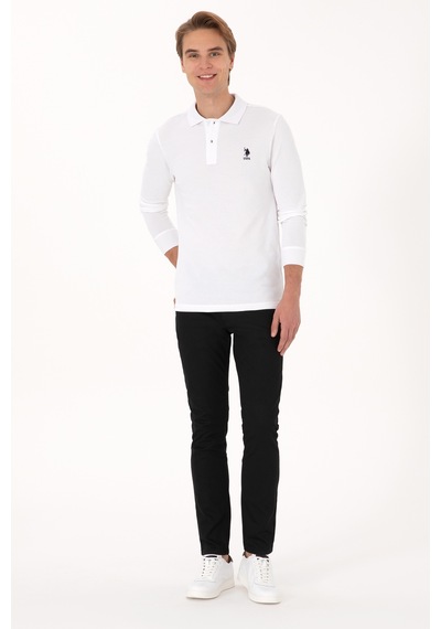 U.S. Polo Assn. Erkek Beyaz Basic Sweatshirt 50307687-VR013